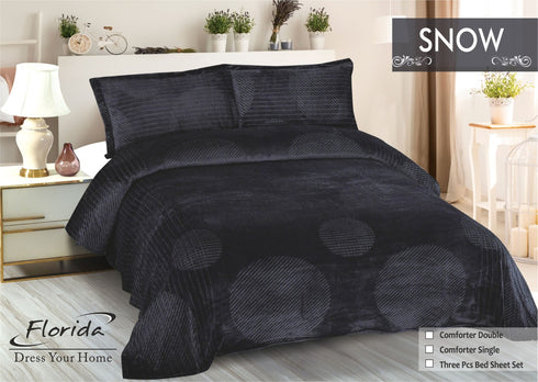 Snow King Size Warm Bedsheet for Winter by Florida